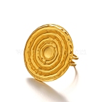 304 Stainless Steel Cuff Open Rings for Women, Round, Golden, US Size 8 3/4(18.7mm)(RJEW-I113-03G)