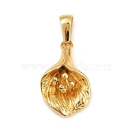 304 Stainless Steel Pendants, Petunia Flower Charms, Golden, 23x14x6.5mm, Hole: 7.5x3.5mm(STAS-Z187-08G)