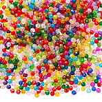 115G Transparent Acrylic Beads, Bicone, Faceted(32 Faceted), Mixed Color, 6mm(OACR-SZ0001-75)