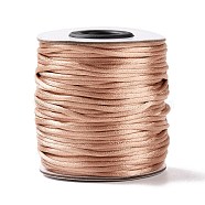 Nylon Cord, Satin Rattail Cord, for Beading Jewelry Making, Chinese Knotting, BurlyWood, 2mm, about 50yards/roll(150 feet/roll)(NWIR-A003-21)