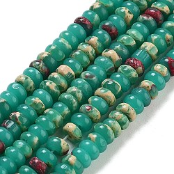 Dyed Synthetic Imperial Jasper Beads Strands, Rondelle, 4~4.5x2~2.5mm, Hole: 1mm, about 157~162pcs/strand, 15.16~15.55''(38.5~39.5cm)(G-K343-C12-01)