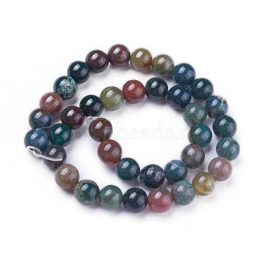 Natural Indian Agate Round Beads Strands(G-N0120-06-10mm)-2