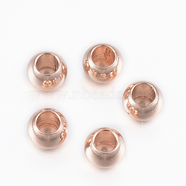 Rose Gold Round Stainless Steel Beads