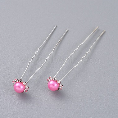 Silver Pink Iron Hair Forks