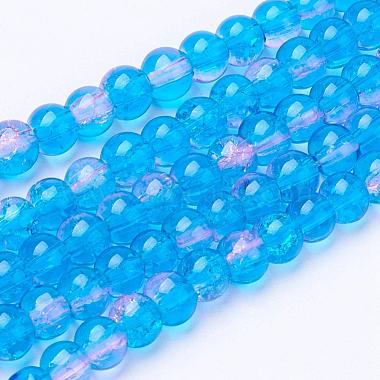 スプレープリントクラックガラスビーズ連売り(CCG-Q001-4mm-19)-2