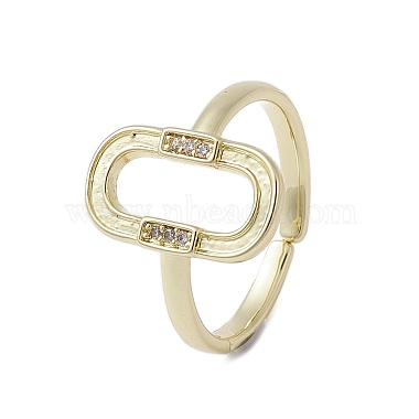 Oval Brass+Cubic Zirconia Finger Rings