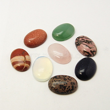 25mm Mixed Color Oval Mixed Stone Cabochons