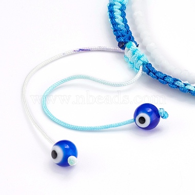 Adjustable Polyester Cord Braided Bead Bracelets & Stretch Bracelets Set(X-BJEW-JB05980)-3