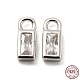 Real Platinum Plated Rhodium Plated 925 Sterling Silver Charms(STER-K176-03E-P)-1