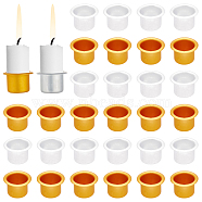 Elite 20Pcs 2 Colors Elite Aluminum Candle Cup, for Jar Candle Accessories, Hat Shape, Mixed Color, 2.7x1.79cm, Inner Diameter: 1.98cm(FIND-PH0004-53)