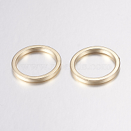 Brass Linking Rings, Flat Round, Light Gold, 16x1.5mm, 13mm Inner Diameter(KK-E718-01LG)