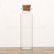Glass Cork Bottles Ornament, Glass Empty Wishing Bottles, Column, Clear, 2.2x7cm, Capacity: 15ml(0.51fl. oz)(CON-PW0001-038F)