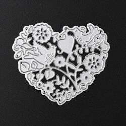 Heart Flower Carbon Steel Cutting Dies Stencils, for DIY Scrapbooking, Photo Album, Decorative Embossing Paper Card, Matte Stainless Steel Color, 59x68x1mm, Hole: 1~1.1mm(DIY-WH0409-92)
