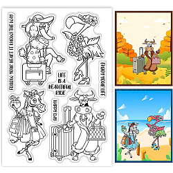 PVC Plastic Stamps, for DIY Scrapbooking, Photo Album Decorative, Cards Making, Stamp Sheets, Film Frame, Animal Pattern, 16x11x0.3cm(DIY-WH0167-57-0020)