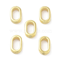 Alloy Linking Rings, Oval, Real 18K Gold Plated, 11x7x3mm, Inner Diameter: 4x8mm(FIND-G085-06B-G)