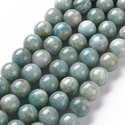 Natural Amazonite Beads Strands, Round, 10mm, Hole: 1mm, about 37~38pcs/strand, 14.96~15.35 inch(38~39cm)(G-S333-10mm-005)