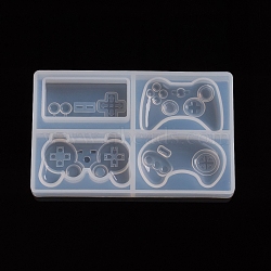 Gamepad Silicone Molds, Resin Casting Molds, For UV Resin, Epoxy Resin Jewelry Making, White, 99x61.5x10mm, Inner Size: about 20~27x38~41.5mm(X-AJEW-WH0022-06)