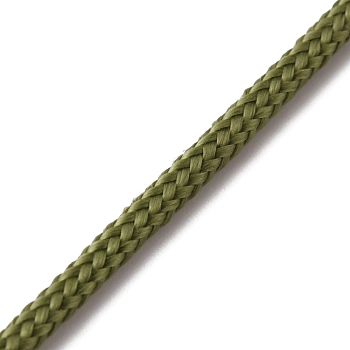 Braided Nylon Thread, Nylon String for Jewelry Beading Making, Dark Olive Green, 2mm, about 109.36 Yards(100m)/Bundle