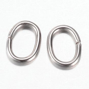 201 Stainless Steel Quick Link Connectors, Linking Rings, Oval, Stainless Steel Color, 8x6x1mm, Hole: 3.5x6mm, 2000pcs/bag