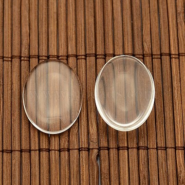 25x18mm Oval Dome Clear Glass Cover & Antique Bronze Iron Hair Bobby Pin Setting Base Sets DIY Hair Jewelry(DIY-X0073)-5