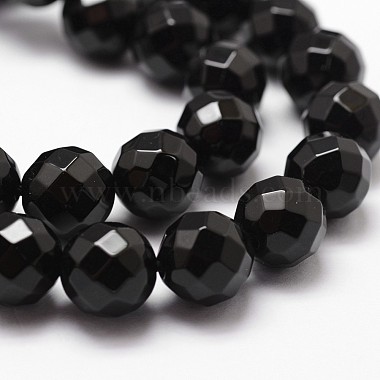 Natürliche schwarze Onyxperlenstränge(G-D840-23-6mm)-3