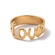Ion Plating(IP) 201 Stainless Steel Word Love Finger Ring(RJEW-J051-44G)-2