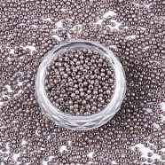 TOHO Round Seed Beads, 11/0, Japanese Seed Beads, (1203) Opaque Taupe Cocoa Marbled, 11/0, 2x1.5mm, Hole: 0.7mm, about 20000pcs/bag, 100g/bag(SEED-R049-1203)