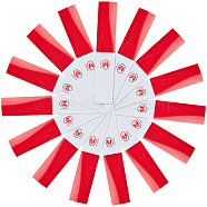 Gorgecraft 30Pcs Paper Reflective Stickers, Car Decorations, Rectangle, Red, 27.7x5x0.04cm(DIY-GF0005-44)