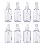150ml Refillable PET Plastic Spray Bottles, Empty Pump Bottles for Liquid, Clear, 5.3x13.5cm, Capacity: 150ml(5.07 fl. oz)(TOOL-Q024-02D-01)