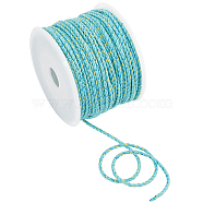 Polyester Cord, for Jewelry Making, Turquoise, 2mm, about 27.34 Yards(25m)/Roll(OCOR-WH0067-66C)