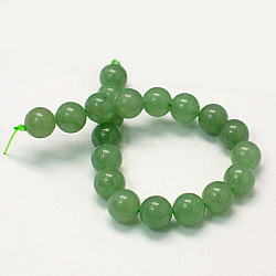 Natural Green Aventurine Beads Strands, Round, Light Green, 8mm, Hole: 1mm, about 24pcs/strand, 7.8 inch(X-G-G099-8mm-17)