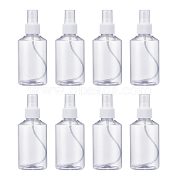 150ml Refillable PET Plastic Spray Bottles, Empty Pump Bottles for Liquid, Clear, 5.3x13.5cm, Capacity: 150ml(5.07 fl. oz)(TOOL-Q024-02D-01)