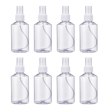 150ml Refillable PET Plastic Spray Bottles, Empty Pump Bottles for Liquid, Clear, 5.3x13.5cm, Capacity: 150ml(5.07 fl. oz)