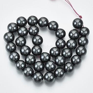 Chapelets de perles en hématite synthétique sans magnétiques(G-Q892-12mm)-3