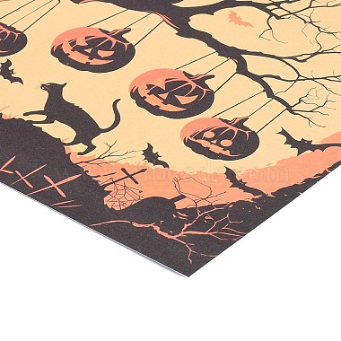 Halloween Witch Pumpkin Ghost Pattern Scrapbooking Paper Pads Set(STIC-C010-33D)-5