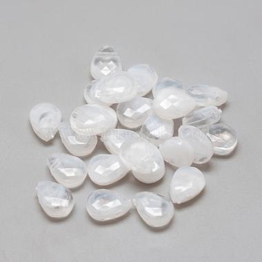 12mm White Drop Acrylic Beads
