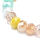 Glass Rondelle Beaded Stretch Bracelet for Women(BJEW-JB08709)-5