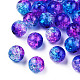 Perles en acrylique transparentes craquelées(CACR-N002-11A)-2