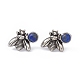 Natural Lapis Lazuli Bee Stud Earrings(EJEW-C016-01AS-03)-2