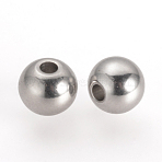 Tarnish Resistant 201 Stainless Steel Spacer Beads, Round, Stainless Steel Color, 6x5mm, Hole: 1.5mm(STAS-Q210-80)