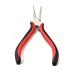 Carbon Steel Jewelry Pliers for Jewelry Making Supplies, Round Nose Pliers, Wire Looping Pliers, Ferronickel, Red & Black, 13.5cm(P026Y)