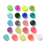 Opaque Resin Beads, Textured Rondelle, Mixed Color, 12x7mm, Hole: 2.5mm(RESI-B020-07)