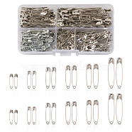 220Pcs 6 Style Iron Safety Pins, Platinum, 22~56x5~11x2~3mm(IFIN-TA0001-55)