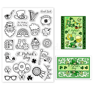 PVC Plastic Stamps, for DIY Scrapbooking, Photo Album Decorative, Cards Making, Stamp Sheets, Film Frame, Saint Patrick's Day Themed Pattern, 16x11x0.3cm(DIY-WH0167-57-0093)