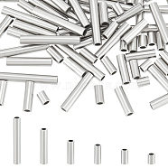 72Pcs 6 Style 304 Stainless Steel Tube Beads, Stainless Steel Color, 4~25x3mm, Hole: 2mm, 12pcs/style(STAS-UN0053-13)
