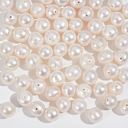 1 Strand Natural Cultured Freshwater Pearl Beads Strands, Round, Seashell Color, 6~6.5mm, Hole: 0.8mm, about 59~60pcs/strand, 14.17 inch(36cm)(PEAR-NB0002-43)