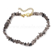 Natural Ice Obsidian Anklets, with Alloy Findings, Jewely for Women, 9 inch(22.8cm)(AJEW-AN00592-08)