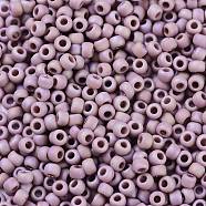 TOHO Round Seed Beads, Japanese Seed Beads, (412F) Purple Opaque Rainbow Matte, 11/0, 2.2mm, Hole: 0.8mm, about 1110pcs/10g(X-SEED-TR11-0412F)