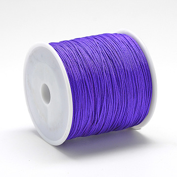 Nylon Thread, Chinese Knotting Cord, Mauve, 1mm, about 284.33 yards(260m)/roll