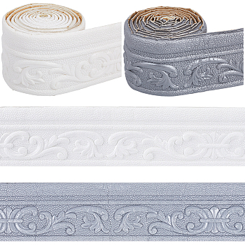 2Pcs 2 Styles Self-Adhesive XPE Grain Contact Paper, Wall Stickers, for Shelf Liner Dresser Drawer Locker, Mixed Color, 80x6mm, about 2.1m/pc, 1pc/style